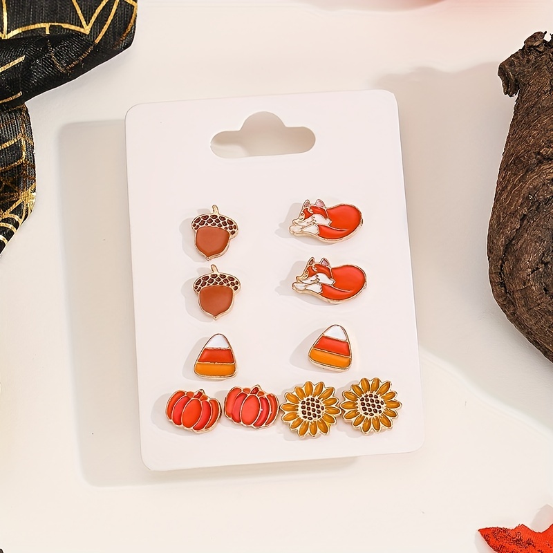 JeryWe Set Da 20 Paia Di Orecchini A Clip Per Halloween Con Pipistrelli, Gatti, Ragni, Zucca - In Lega E Acciaio Inox - Per Donne E Ragazze