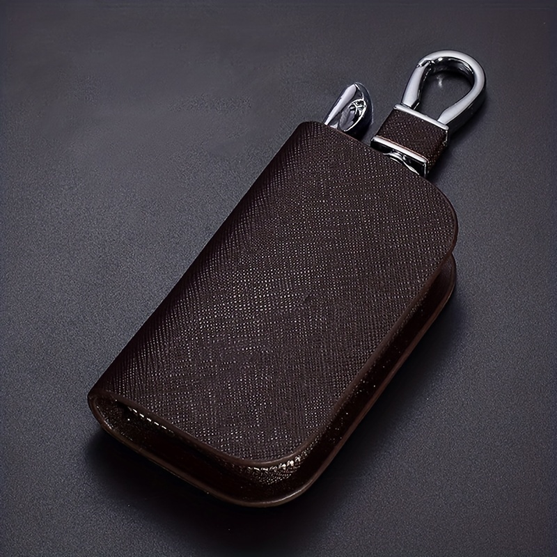 VSLIH Universal Premium Car Key Fob Case Genuine Leather Car Smart Key Fob Holder for Remote Key Fob