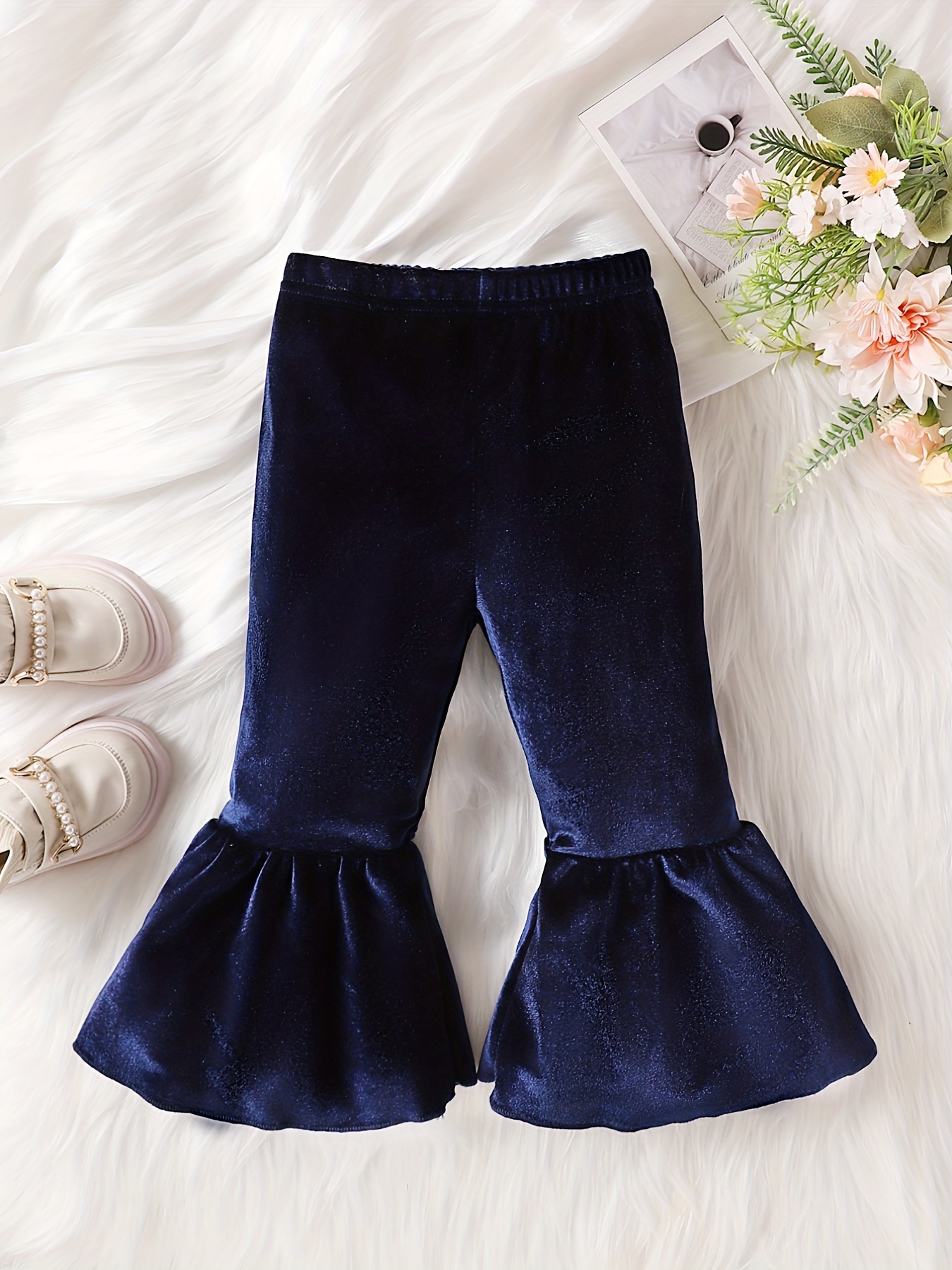  Little Toddler Baby Girl Bell-Bottom Pants Leggings