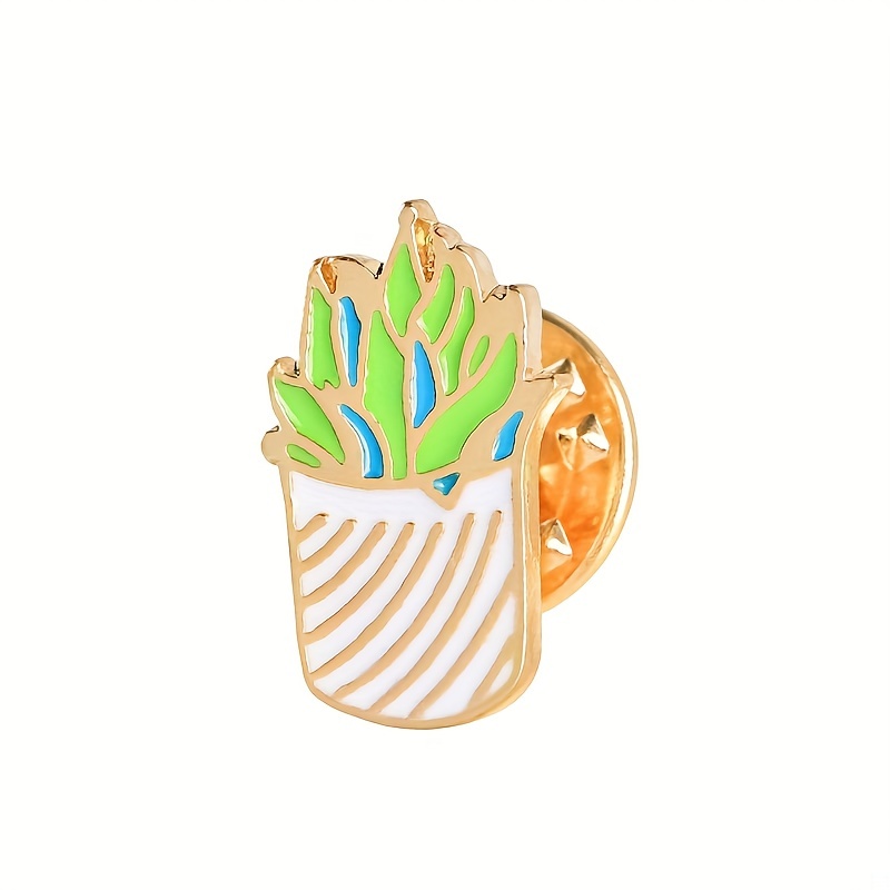Green Bonsai Flower Brooch For Kids