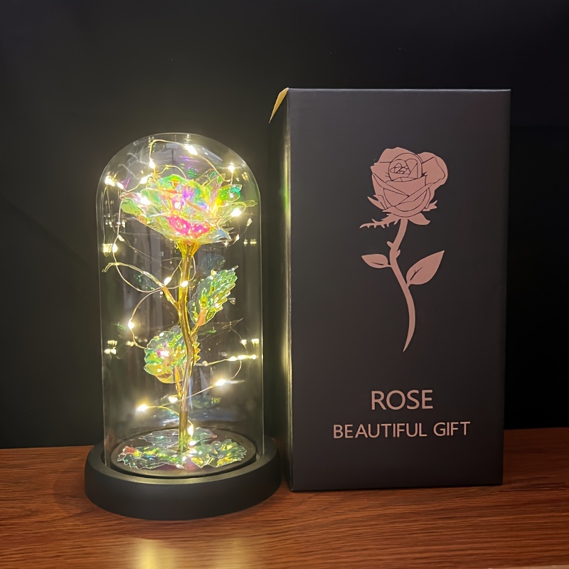 1pc Regalo San Valentín Luz Novia Rosa Luz Nocturna Luz Led - Temu