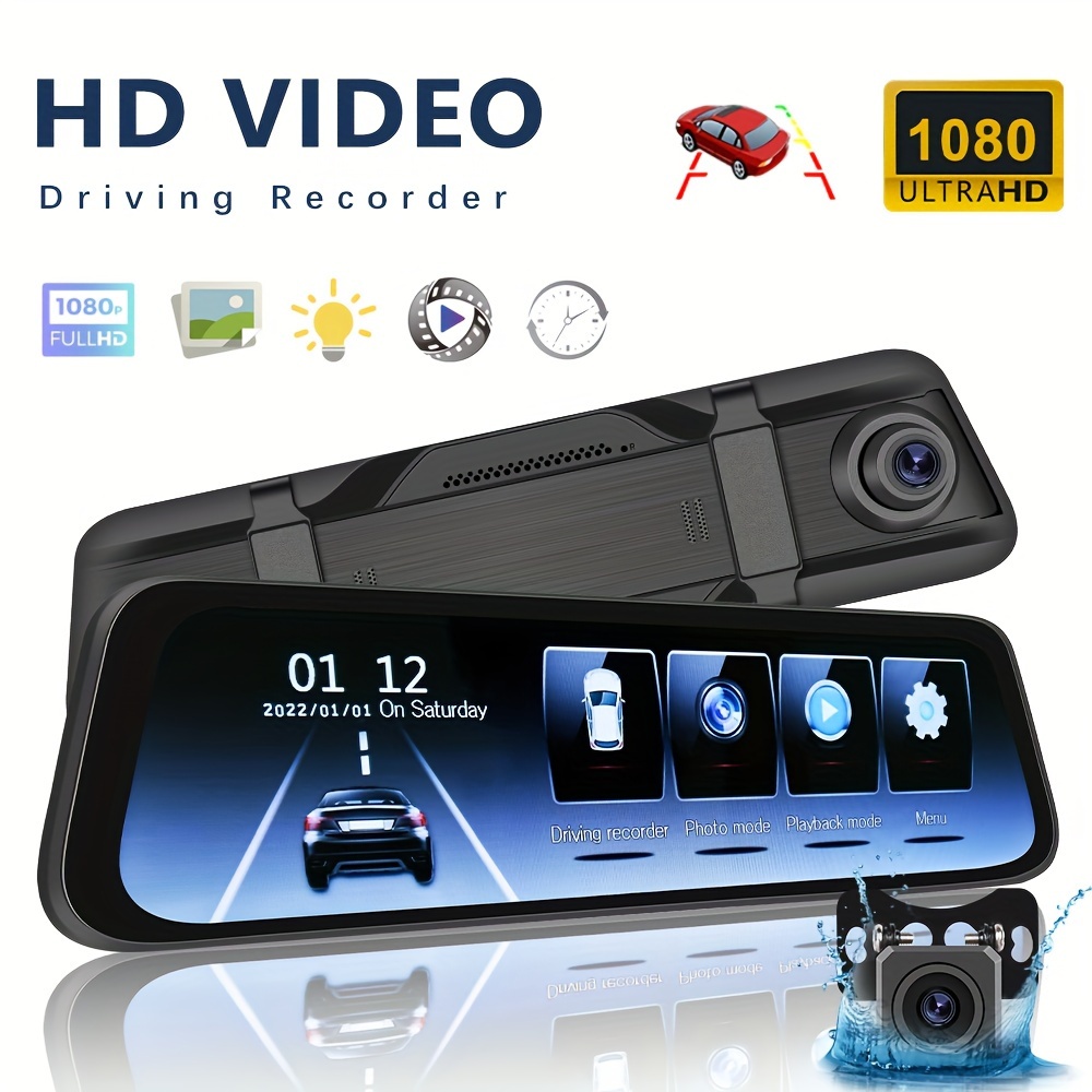Caméra de tableau de bord DVR 24H HD 1296P pour voiture