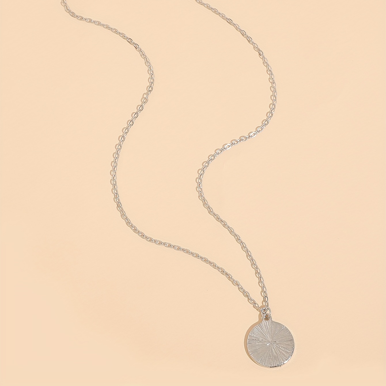 Anthropologie Silver Monogram Chain Necklace
