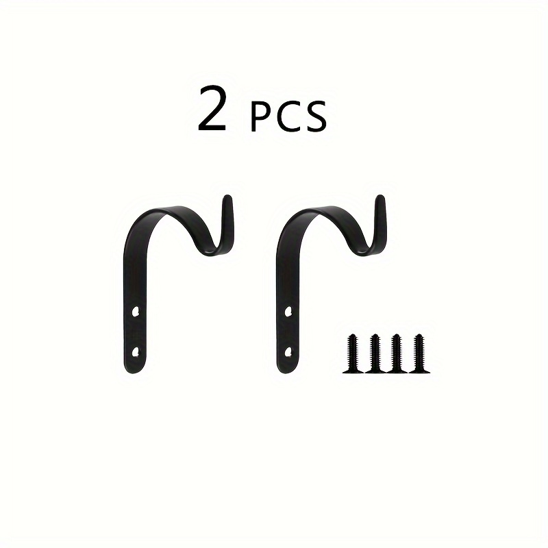 2/5/10pcs Black Metal Wall Hooks, Perfect For Plant Hangers Lights,  Artworks & More, Vintage Home Decor For Indoors & Outdoors, Screws Included