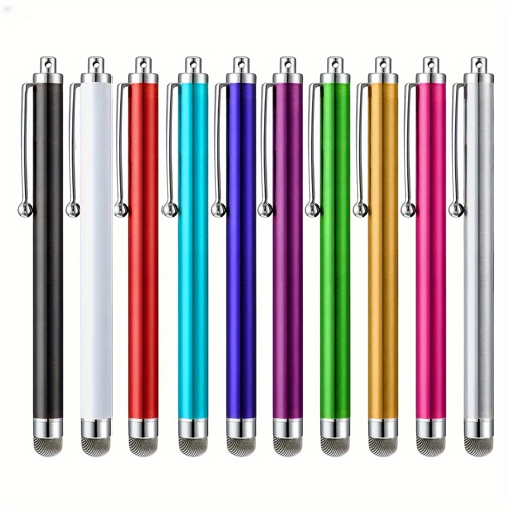 

3/5/10pcs/set Mesh Fiber Capacitive Stylus Pen Metal Touch Screen Pens For All Capacitive Screen Smart Phone Tablet Drop Shipping