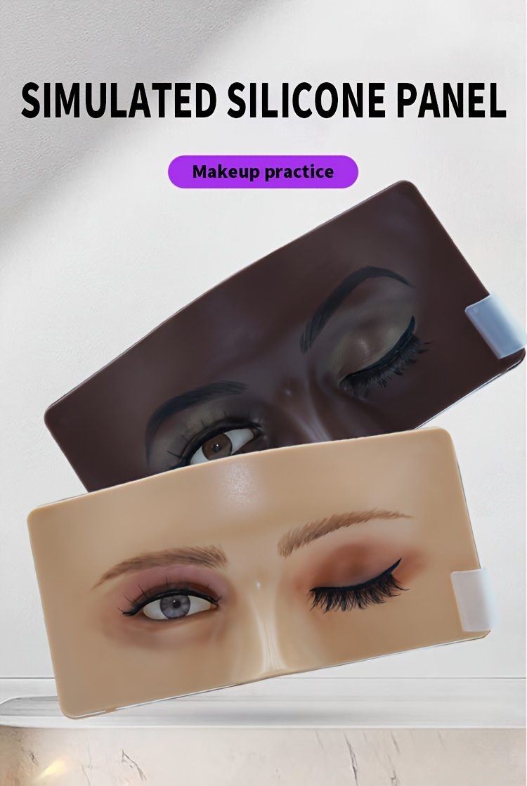 Makeup Practice face Eye Makeup Silicone Makeup Practice Board Realistic  Face