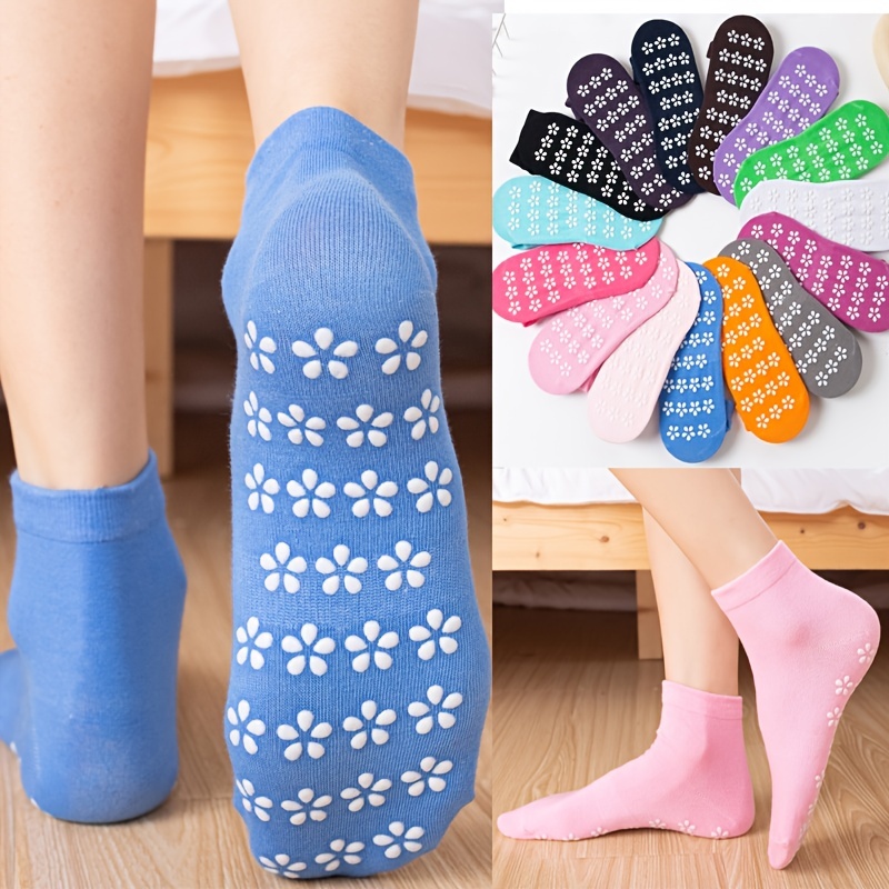 Womens Pilates Grip Socks Non Slip Yoga Socks with