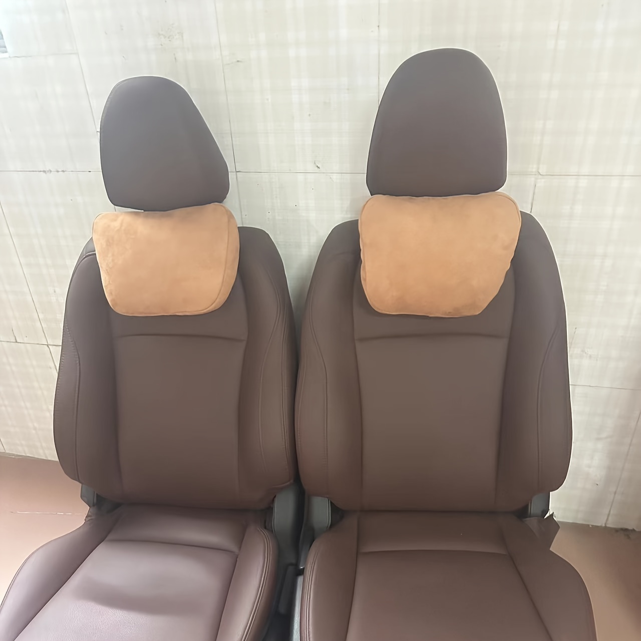 Suede Car Headrest Car Pillow Car Driving Seat Waist Support - Temu