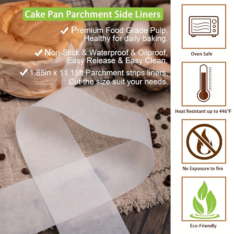 Cake Edge Parchment Paper 3.9 tall These cake pan