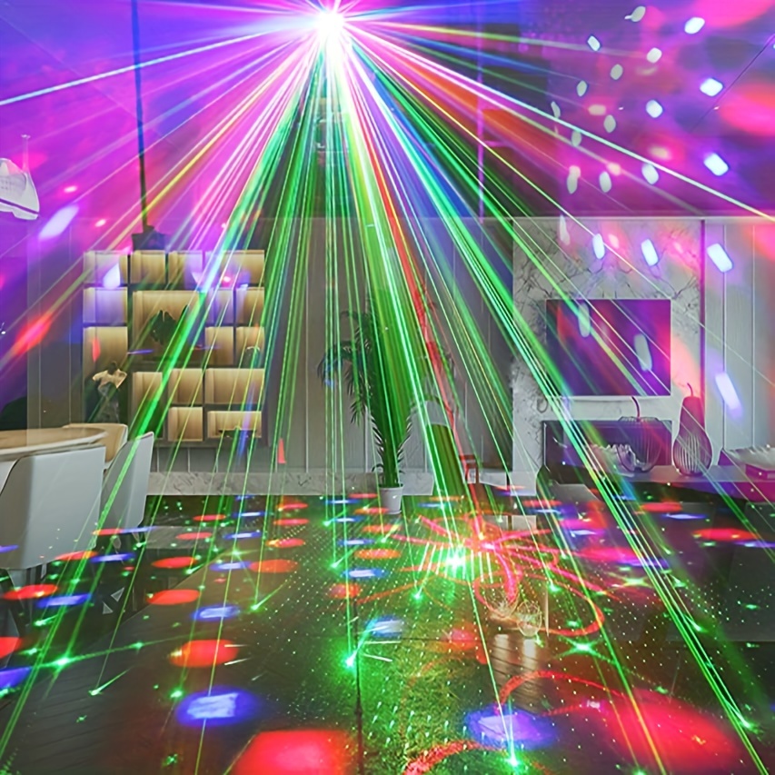 Christmas Light Projector with Red and Green Rotating Laser Lights,Wireless  Remote Control 
