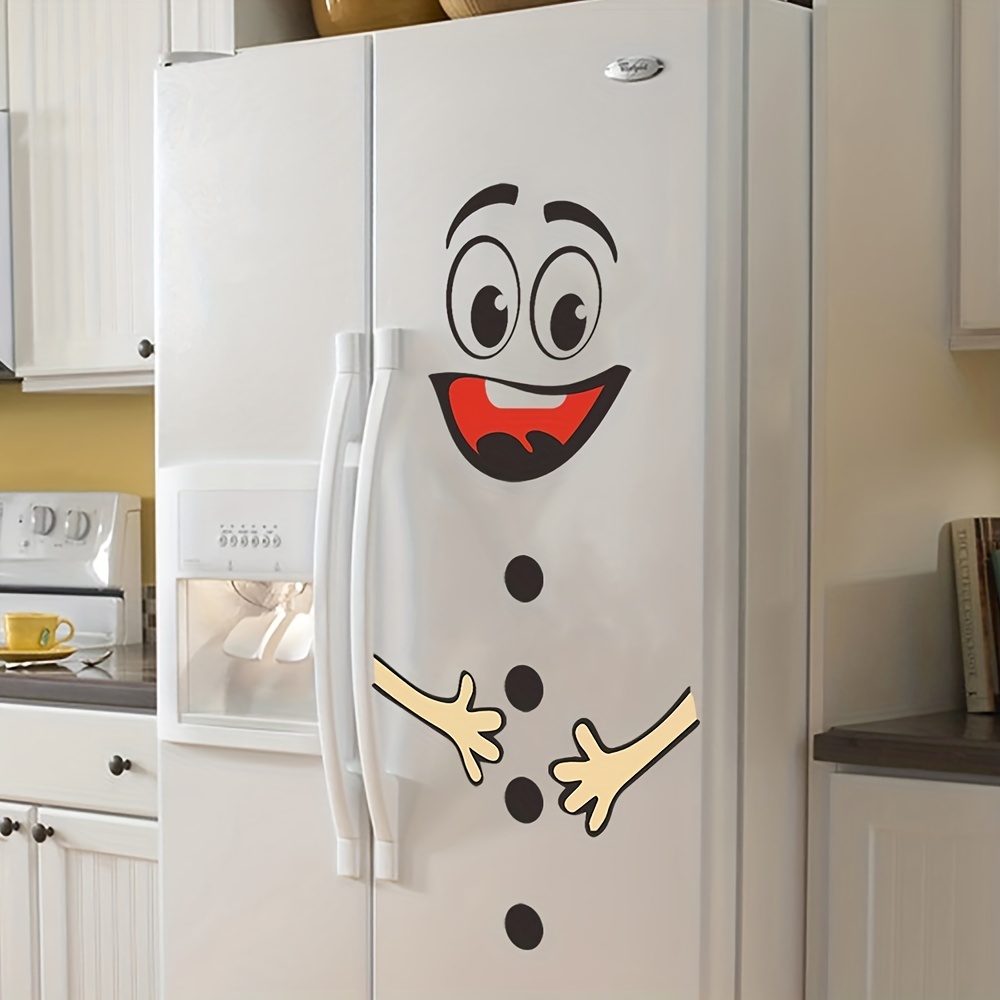 1pc Cute Cartoon Refrigerator Sticker For Home Decor - Fun And Colorful Wall Decal For Kitchen And Bathroom