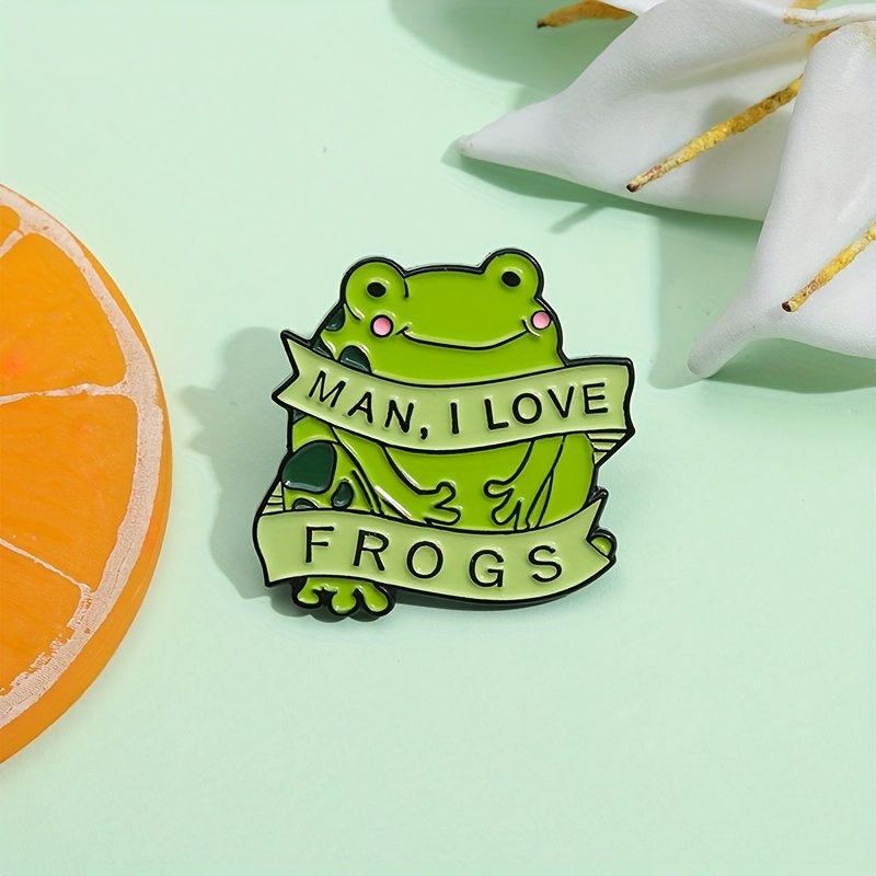 Garden Frog Enamel Pin – Botanical Bright - Add a Little Beauty to