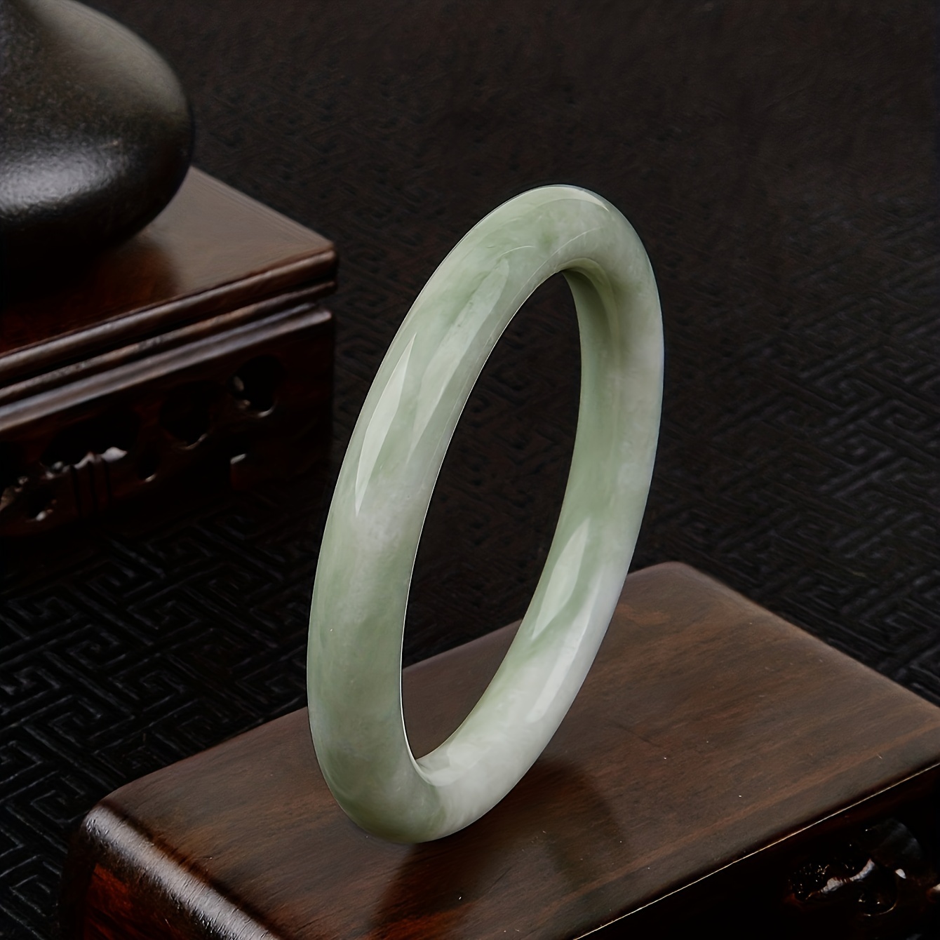 Natural Jade Bangle for Men, Gift for Girlfriend
