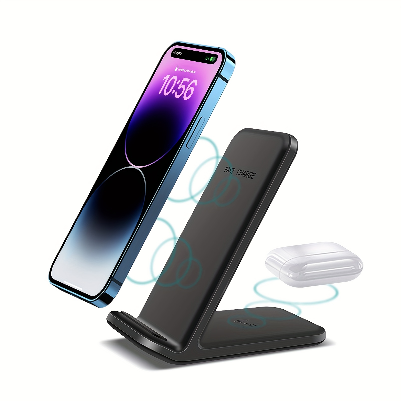  2 in 1 Wireless Charger, 15W Dual Wireless Charging