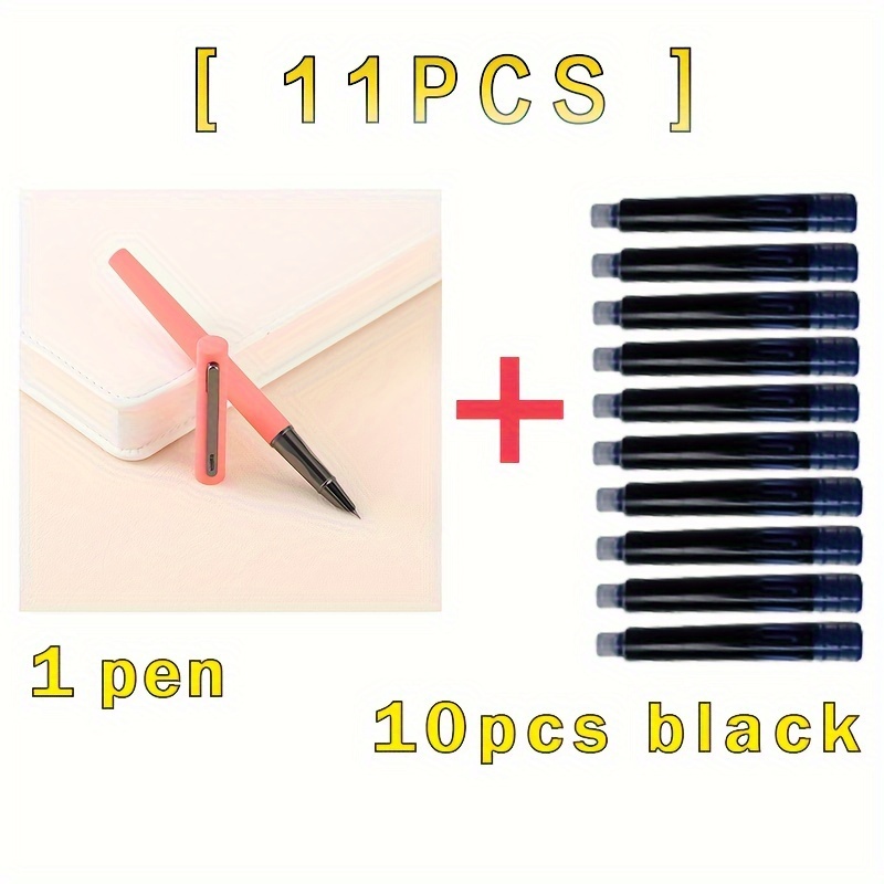 5/3 Pièces St Tête Stylo À Bille Encre Noire Appuyez Stylo - Temu Belgium