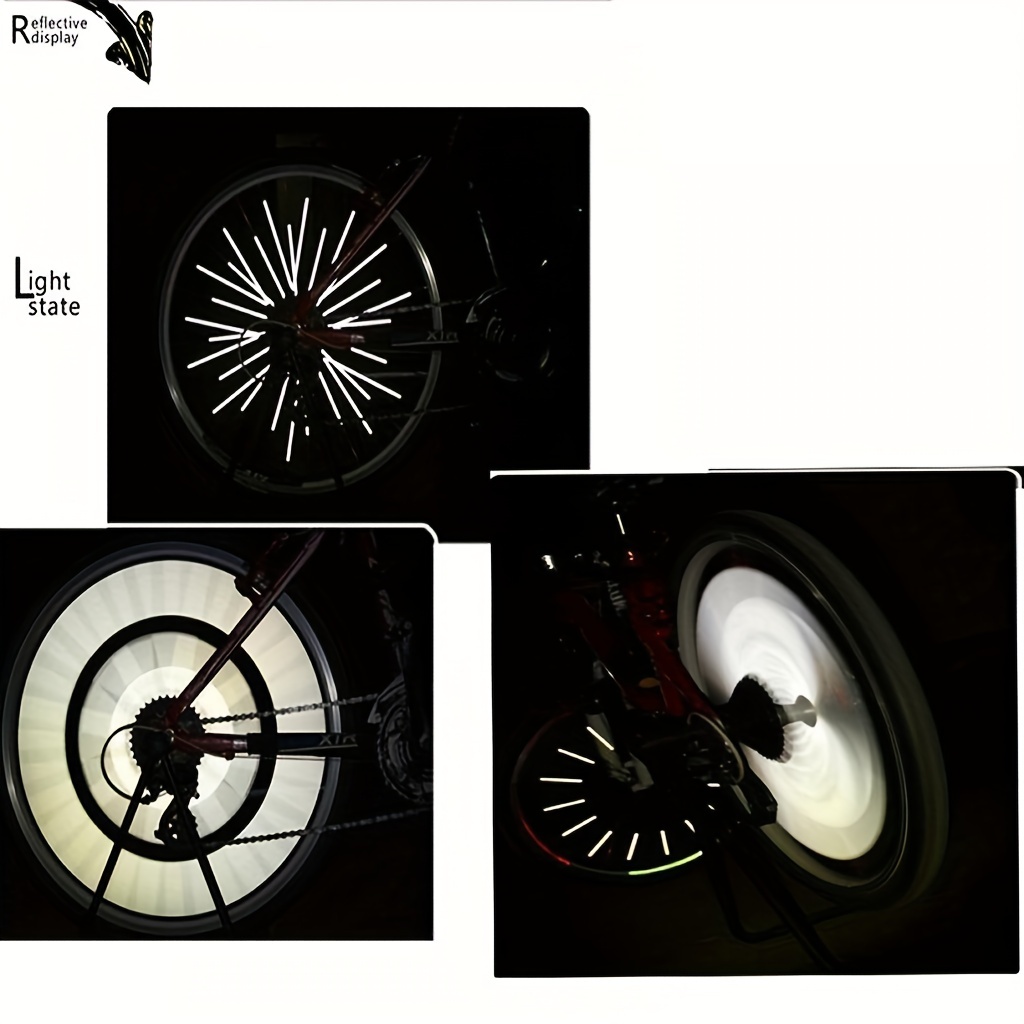 Réflecteur Fluorescent De Roues De Bicyclette, Autocollant Réfléchissant De  Vélo De Vtt Pour L'avertissement De Cyclisme, Réflecteur De Rayon De Vélo,  Clip Réfléchissant De Jante De Roue De Vélo