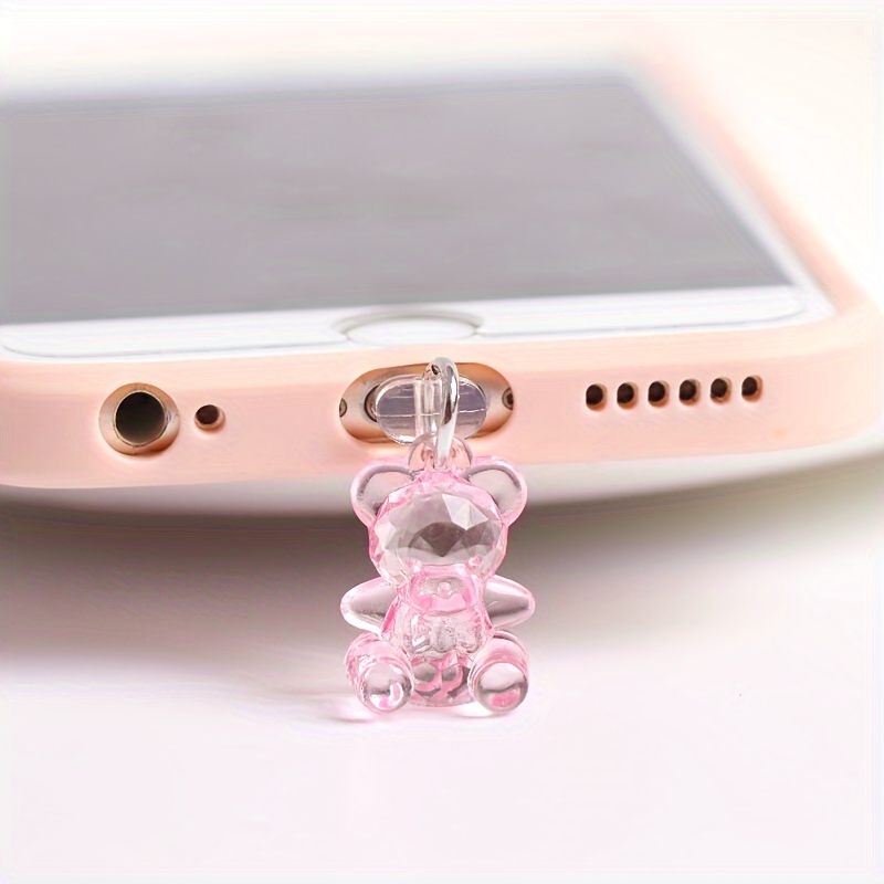 

Mobile Dust Plug Semi-transparent Little Bear For Type-c Android Mobile Phone Hole Dust Plug