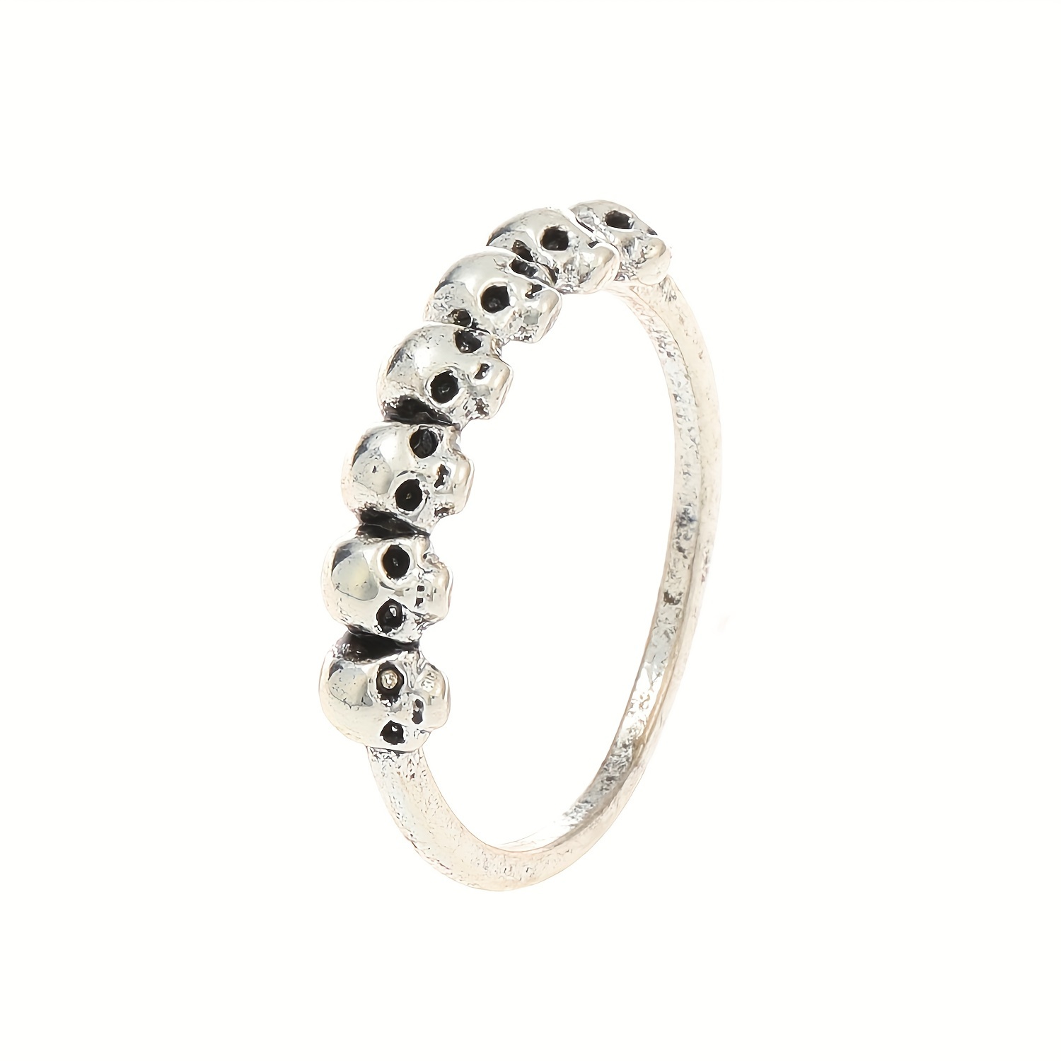 Unisex Halloween Vintage Seven Skulls Ring