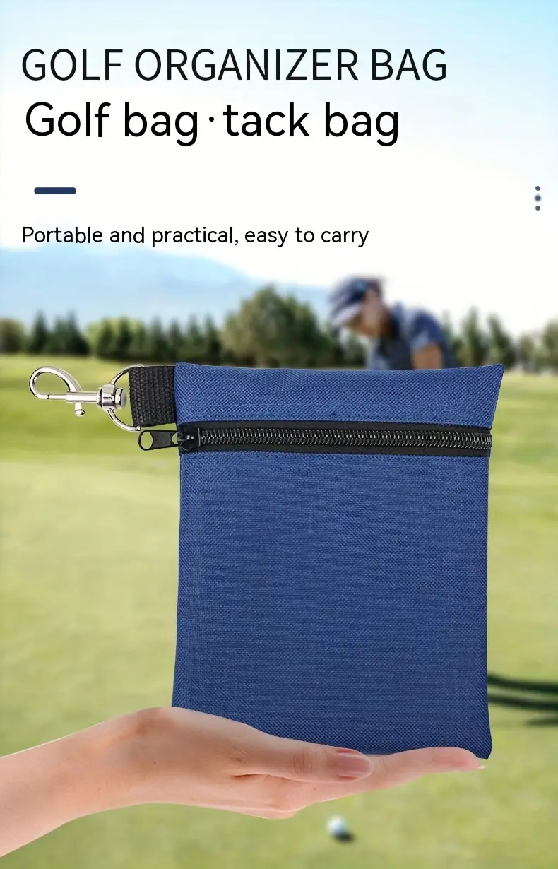 Golf-Tee-Tasche, Professionelle Tasche Mit Reißverschluss Für Golf