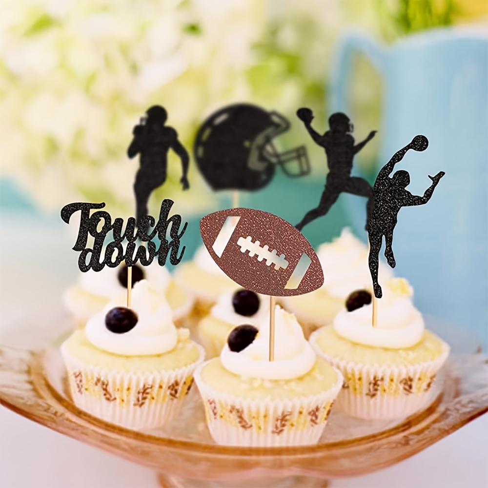 Déco de gateau rugby pour cupcakes