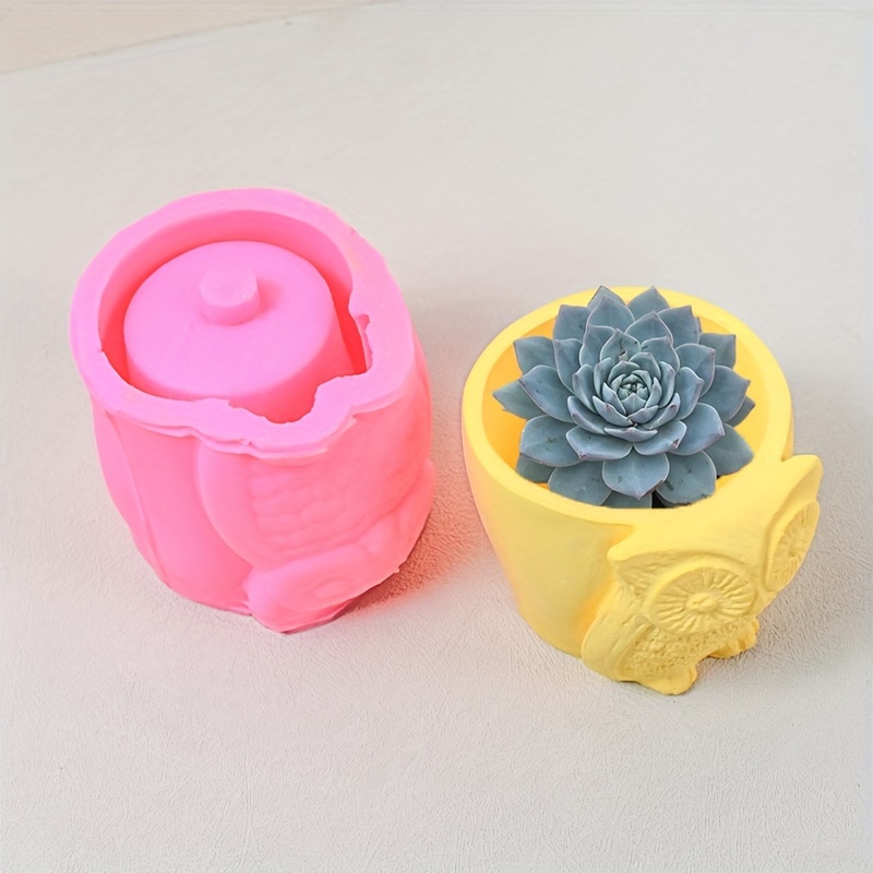 1pc Owl Flower Pot Sugar Cube Mold, 3D Silicone Mold, Candy Mold, Chocolate  Mold, For DIY Cake Decorating Tools, Baking Tools, Kitchen Accessories