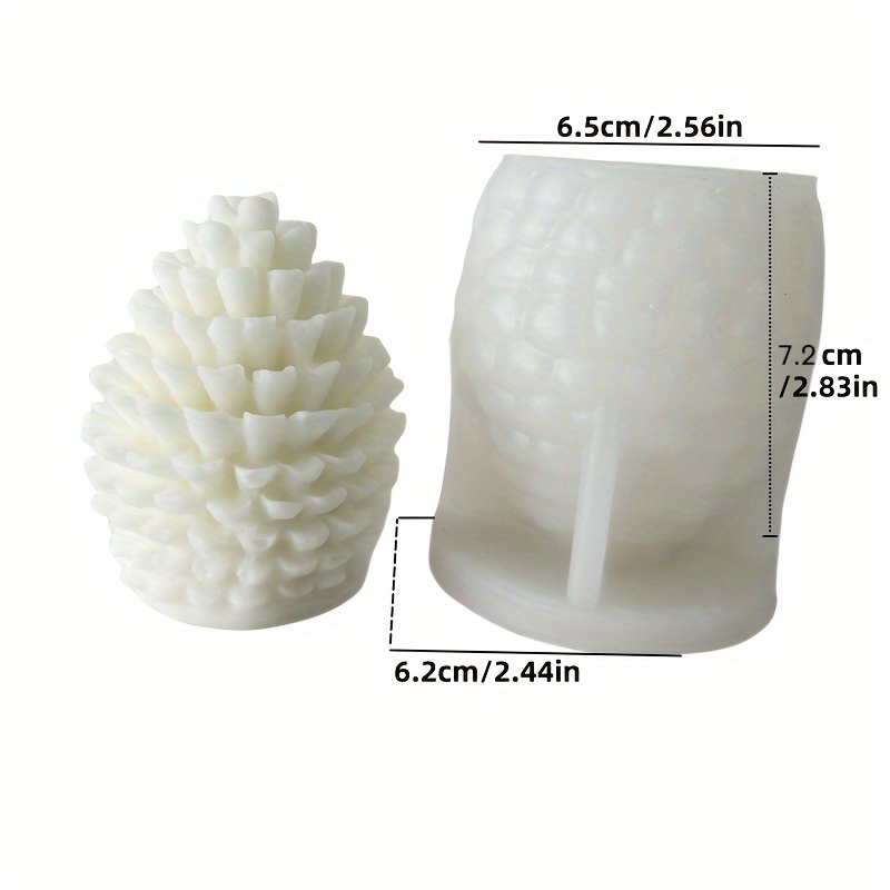 1pc 3D Pine Cones Silicone Mold For DIY Making Molds, Silicone Wax Mold,  Handmade Aromatherapy Candles Beeswax Candle Making Mold, DIY Casting Aromat