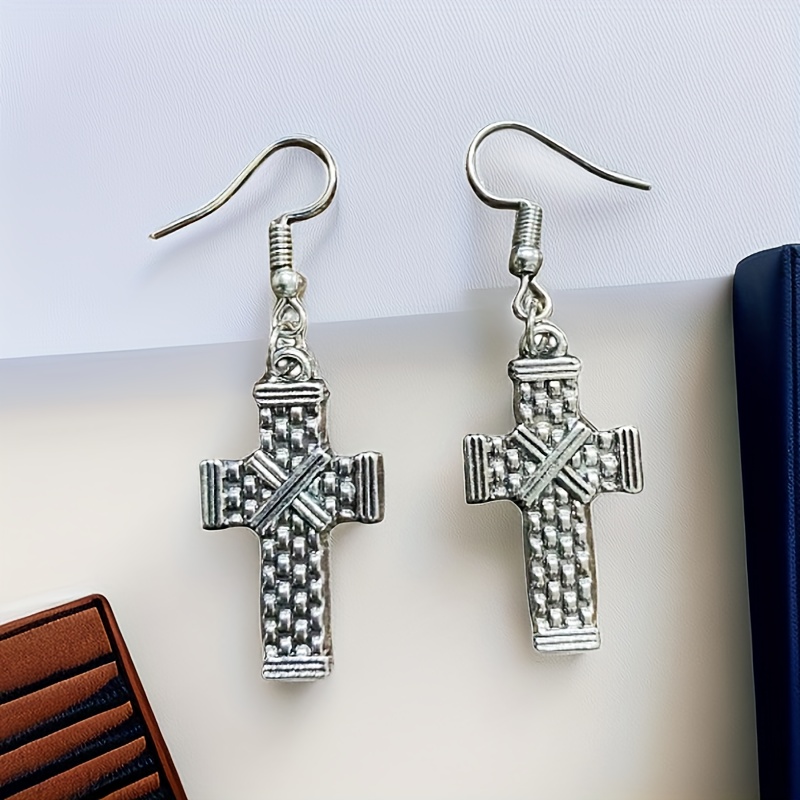 Witchy Charms - dy Joint Acrylic Round Stud EarringsWomen Geometric Jewelry  - Cross Pendant Charm