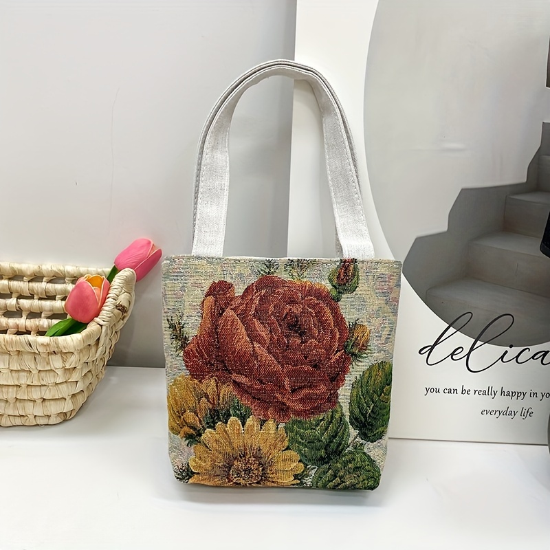 Double sided Embroidery Storage Bag Portable Small Square - Temu