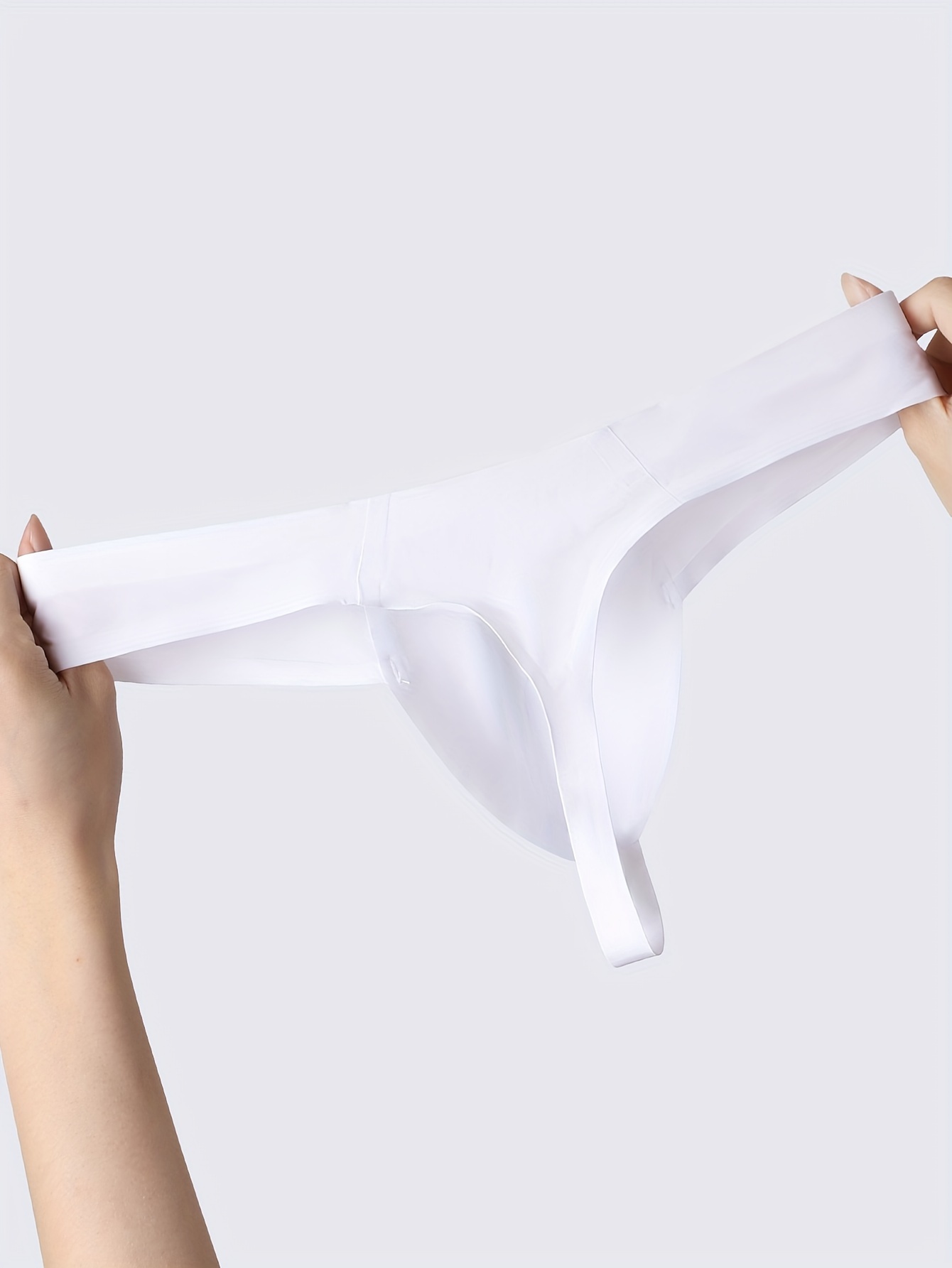 New Sexy Ice Silk Seamless Underwear Thong Low Rise Breathable