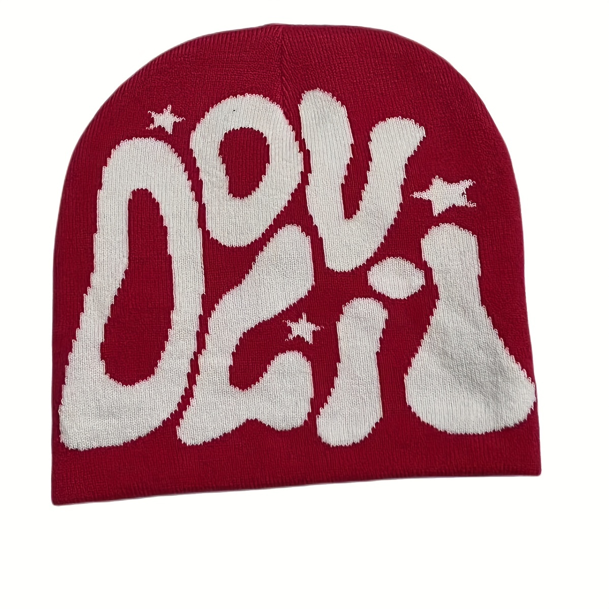 Elastic Foldable Beanie Hat Knitted With Skull Pattern For Men Women