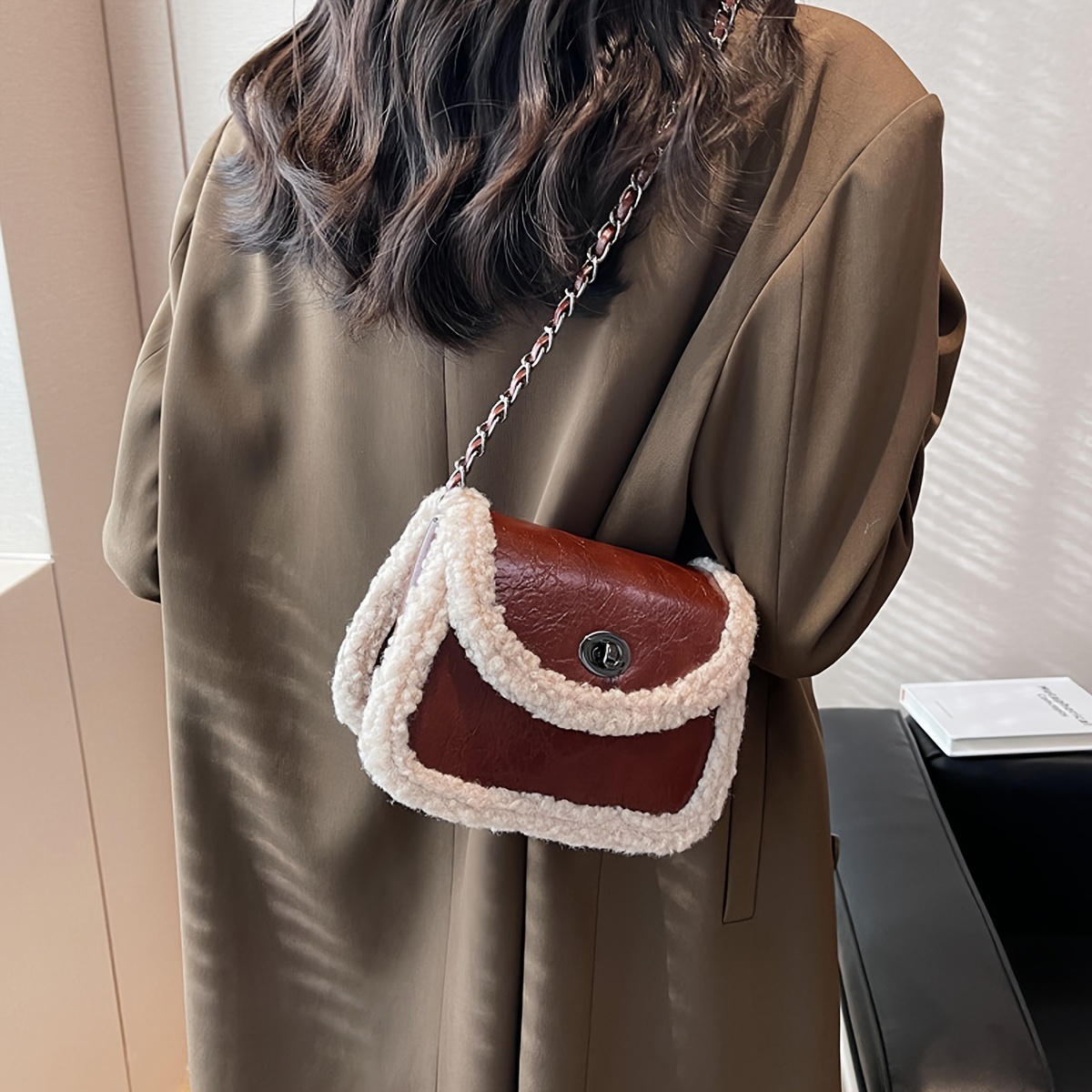 Mini Quilted Twist Lock Flap Square Bag