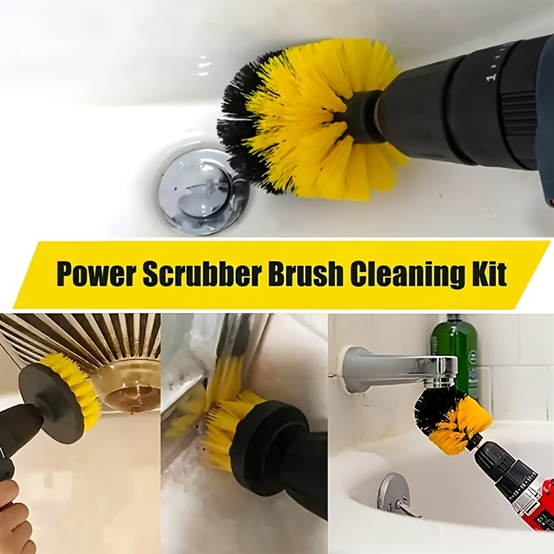 3Pcs Drill Brush Cleaner Kit Power Scrubber for Cleaning Bathroom