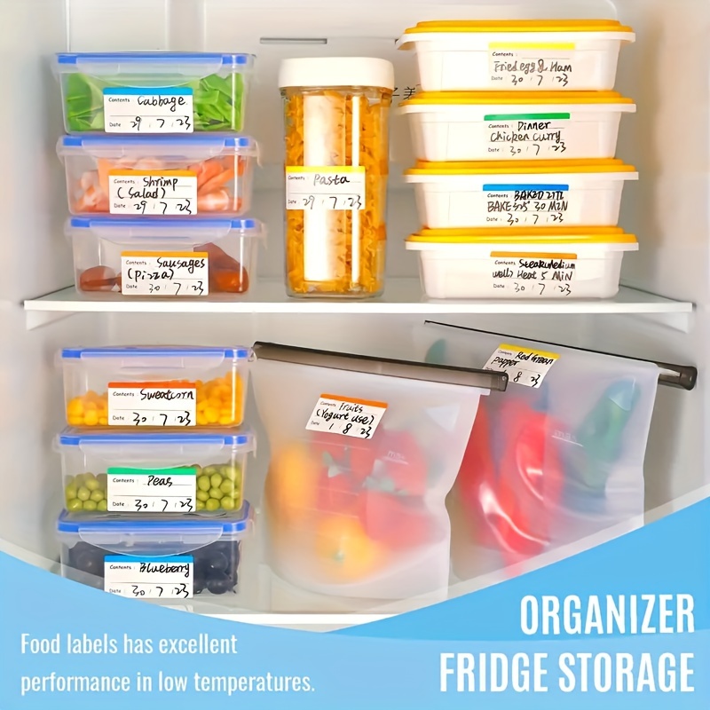 Etiquetas adhesivas extraíbles para congelador de 1x2 pulgadas para cocina,  refrigerador, almacenami Zhivalor CPB-SSW1291-2