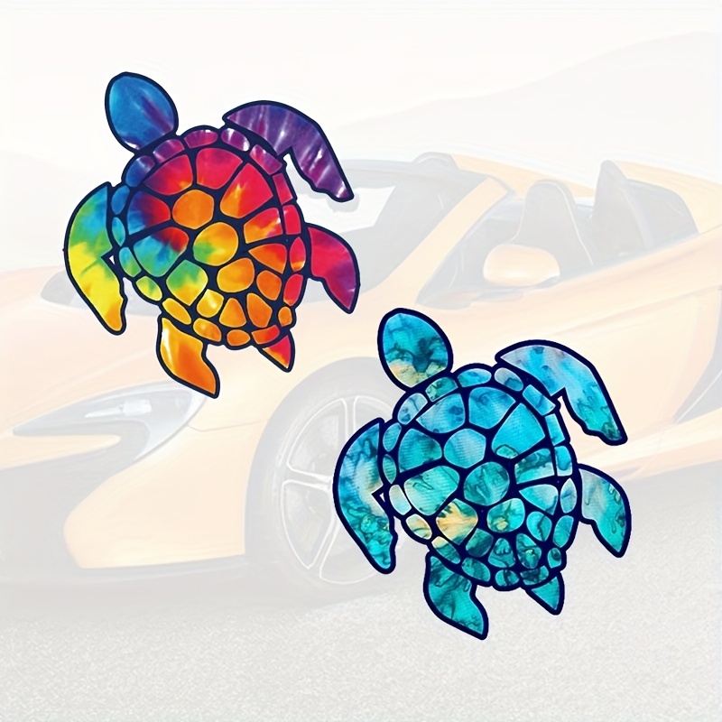 1pc Leaf & Turtle Shaped Blue Glow In The Dark Toilet Lid Decal