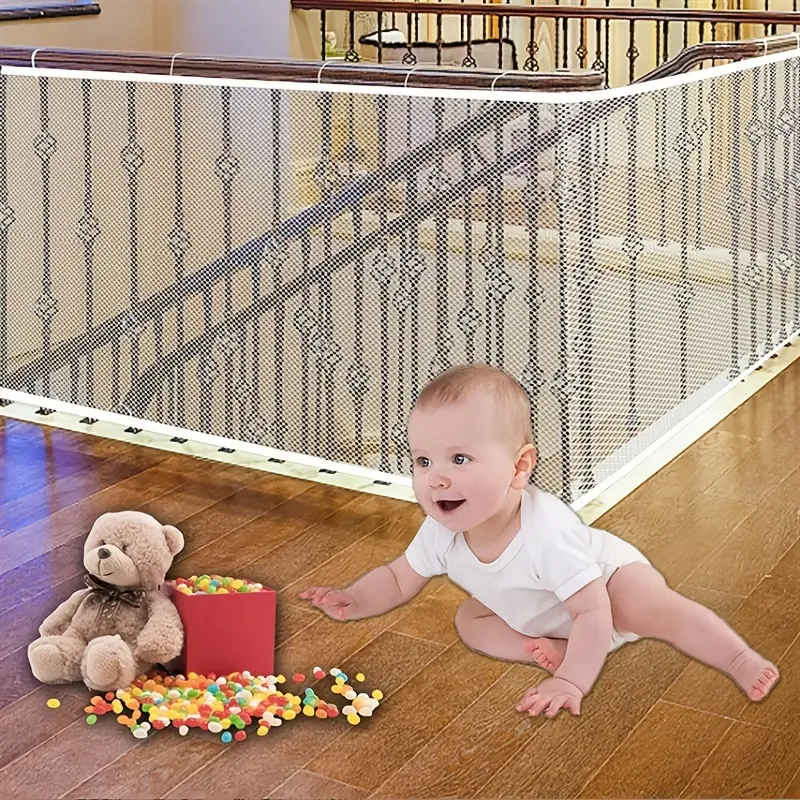 Red Seguridad Escaleras Barandilla Bebés Protector Malla - Temu