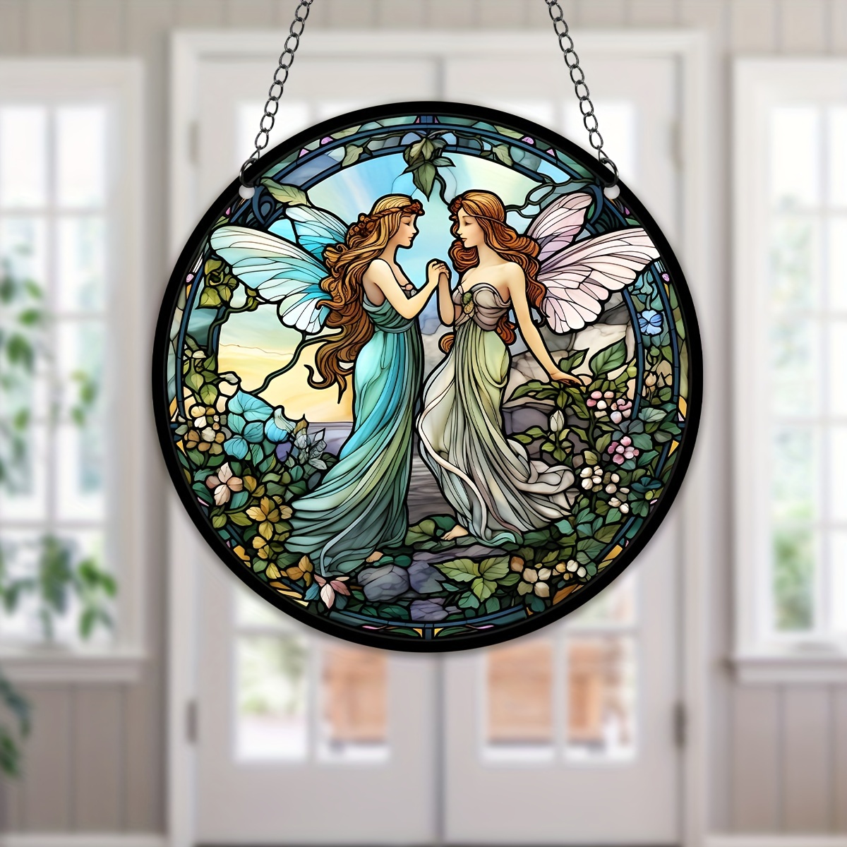 Fairy Stained Window Hanging Fairy Decor Suncatcher Windows - Temu