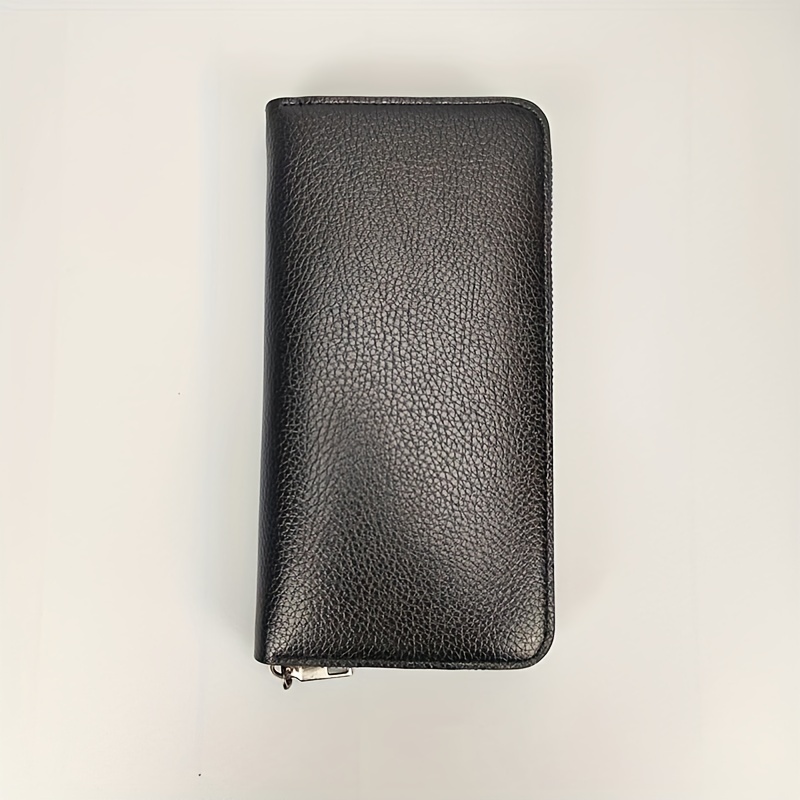 Men's Zipper Wallet Business Card Holder