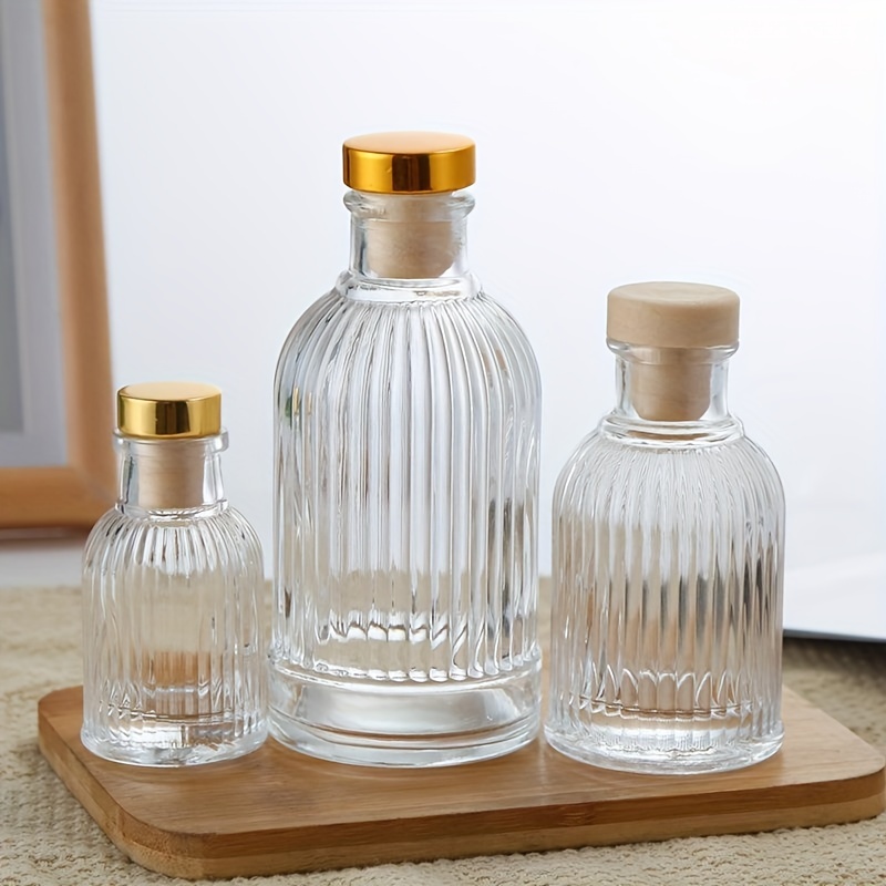 

1pc Clear Glass Bottle Vintage Roman Column Glass Perfume Bottle Empty Aromatherapy Dispenser Perfect Gift