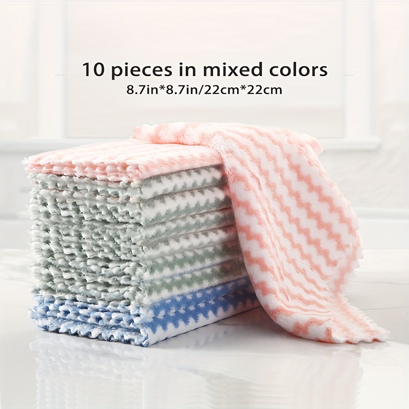 Microfiber Dish Cloths, Thickened Coral Velvet Double-sided Dish Towels,  Soft Absorbent Towels, Strong Stain Removal, Scouring Pads, Reusable,  Machine Washable For Bathroom, Car, Window, Kitchen Supplies, Cleaning  Supplies - Temu