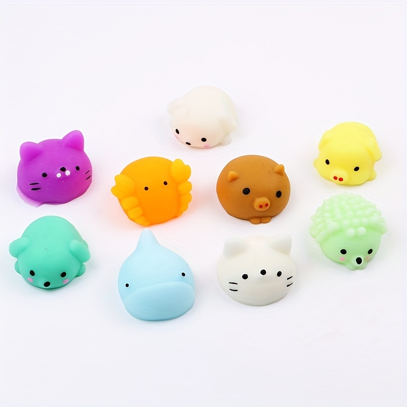Mochi Animal Squishies Toys Glitter Stress Relief Toy Kawaii - Temu