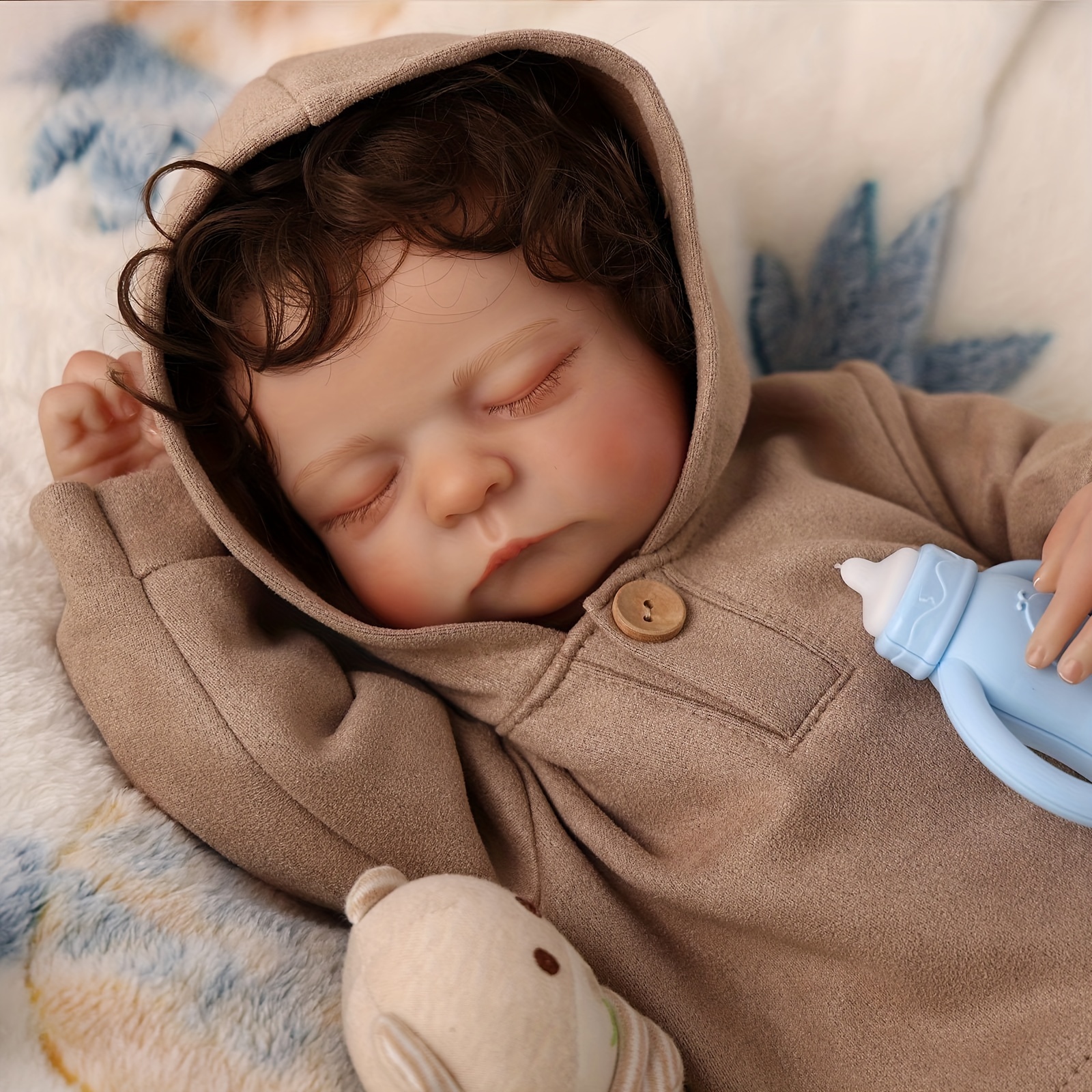 Lucy Reborn Finished Doll Bebe Reborn Doll Inch New Face Realistic Reborn  Sleeping Newborn Baby Boy Real Doll Kids - Temu