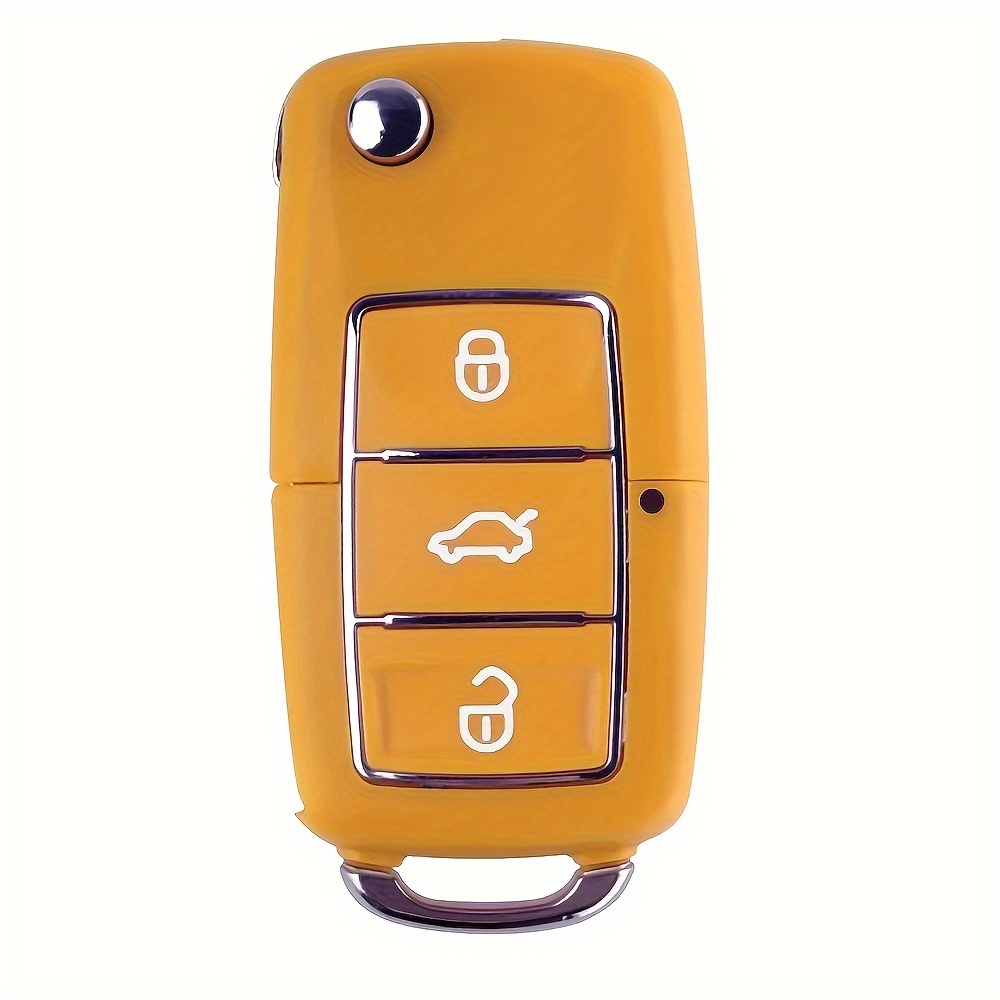 Okeytech 3 Boutons Pliant Flip Télécommande Coque De Clé De Voiture Pour VW  Pour Golf 7 Pour GTI - Temu France