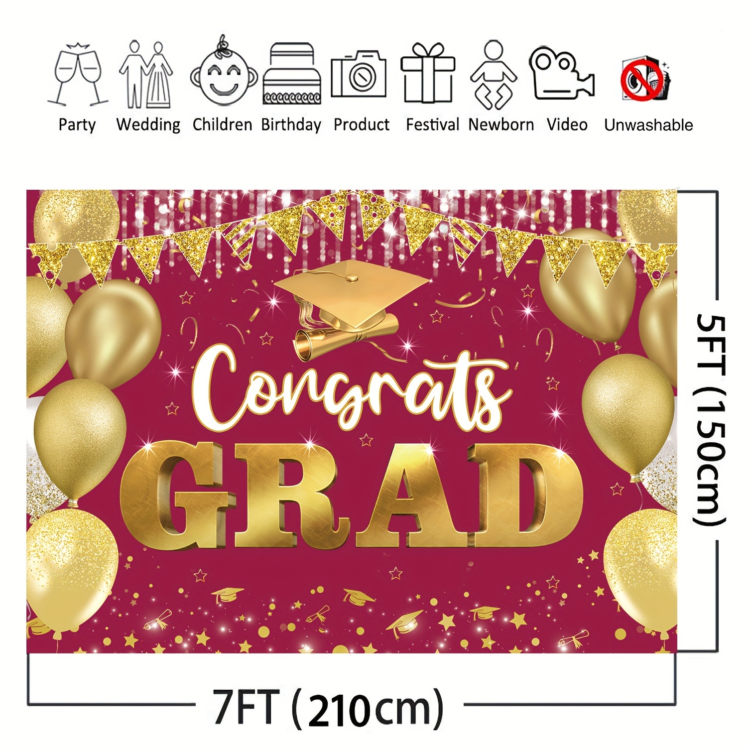 2024 Graduation Door Banner Blue and Red Graduation Decorations Class of  2024 Hanging Banner You Did It Graduation Photo Backdrop for High School