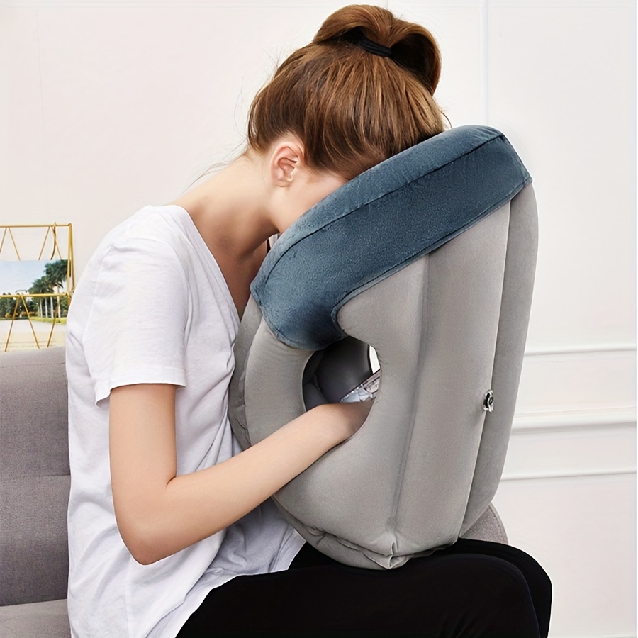 Inflatable Travel Pillow,Multifunction Travel Neck Pillow for Airplane to  Avoid Neck and Shoulder Pain,Support Head,Neck,Used for Sleeping Rest