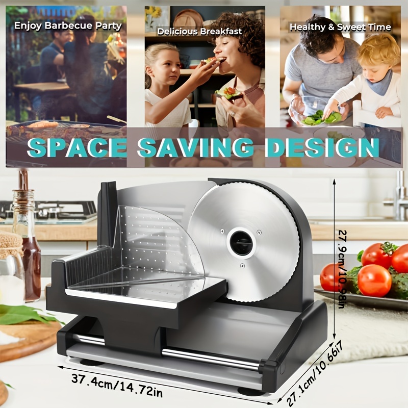 Electric Meat slicer for Home Use 200W, Aemego Food Slicer with Removable  Stainless Steel Bl, 1 unit - Kroger