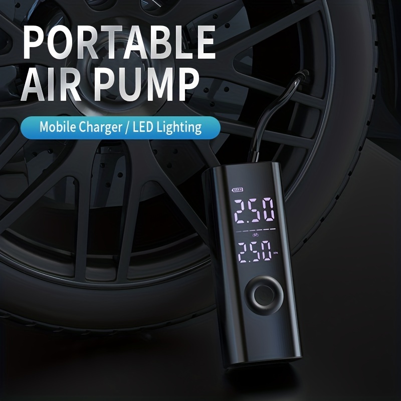Electric Car Air Pump Cordless Car Tire Inflator Pump - Temu