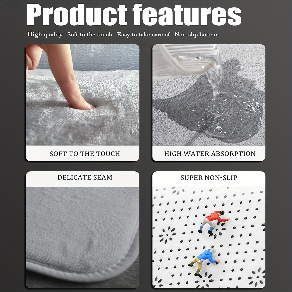 Non-slip Hydro Rug - Shower Stall Bath Mat