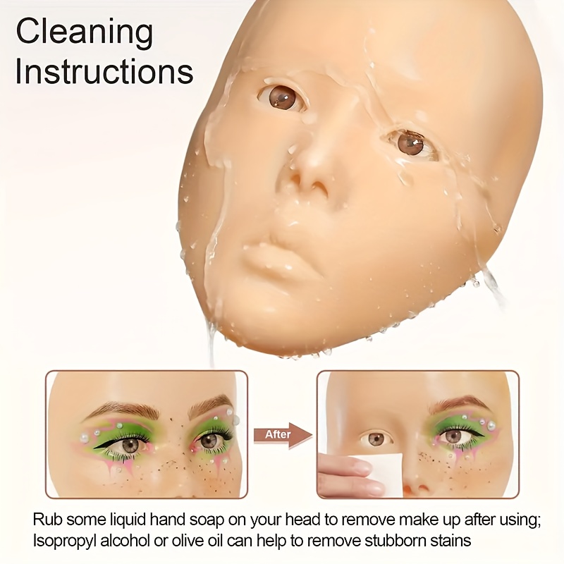 Mannequin Makeup Training Head Silicone