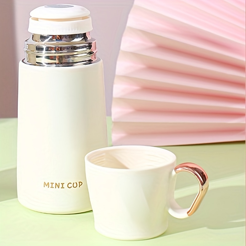 Mini Vacuum Flask With Cup Lid Stainless Steel Insulated - Temu