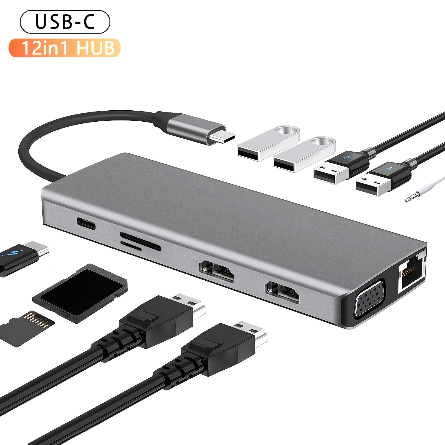 USB-C PD 12-in-1 Triple-HDMI Monitor Docking Station w/ MST